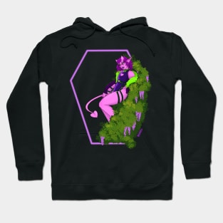 purple demon with plants Hoodie